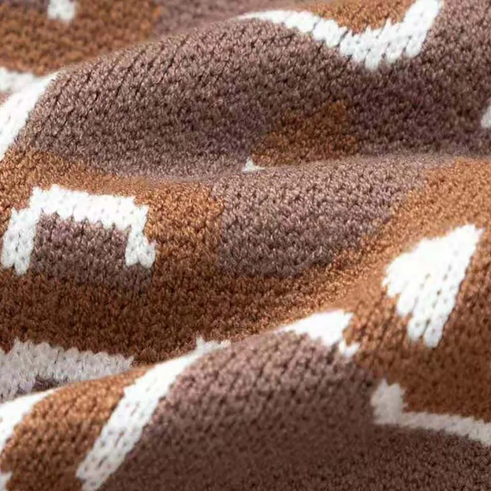 Dior Oversized Cactus Jack Dior Sleeveless Sweater Beige and Brown Cashmere Jacquard for Men