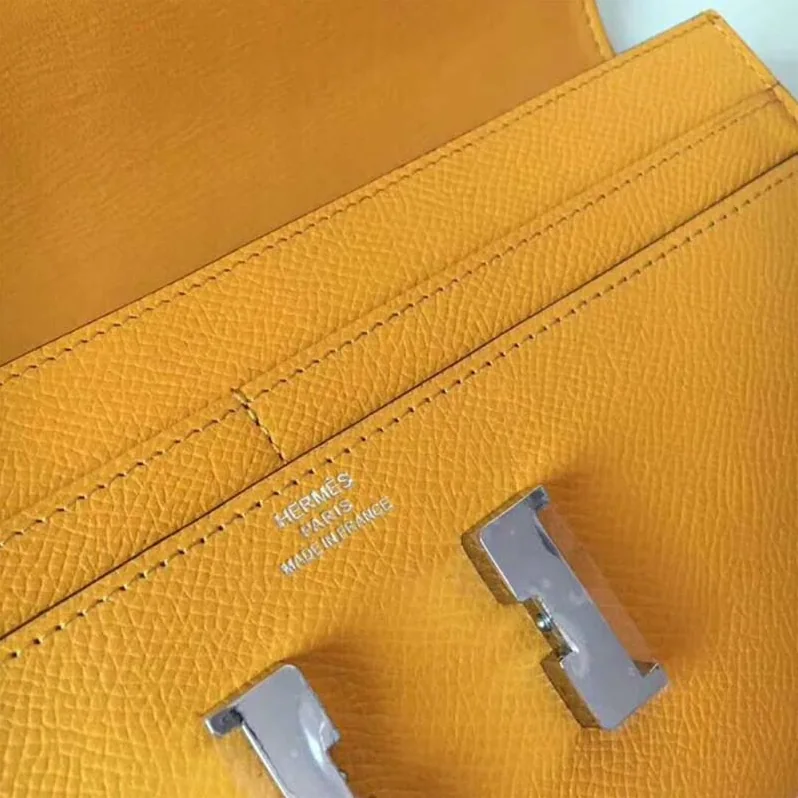 Hermes Constance Long Wallet in Calfskin Leather for Women in Orange Hermes Constance Long Wallet in Calfskin Leather for Women in Orange