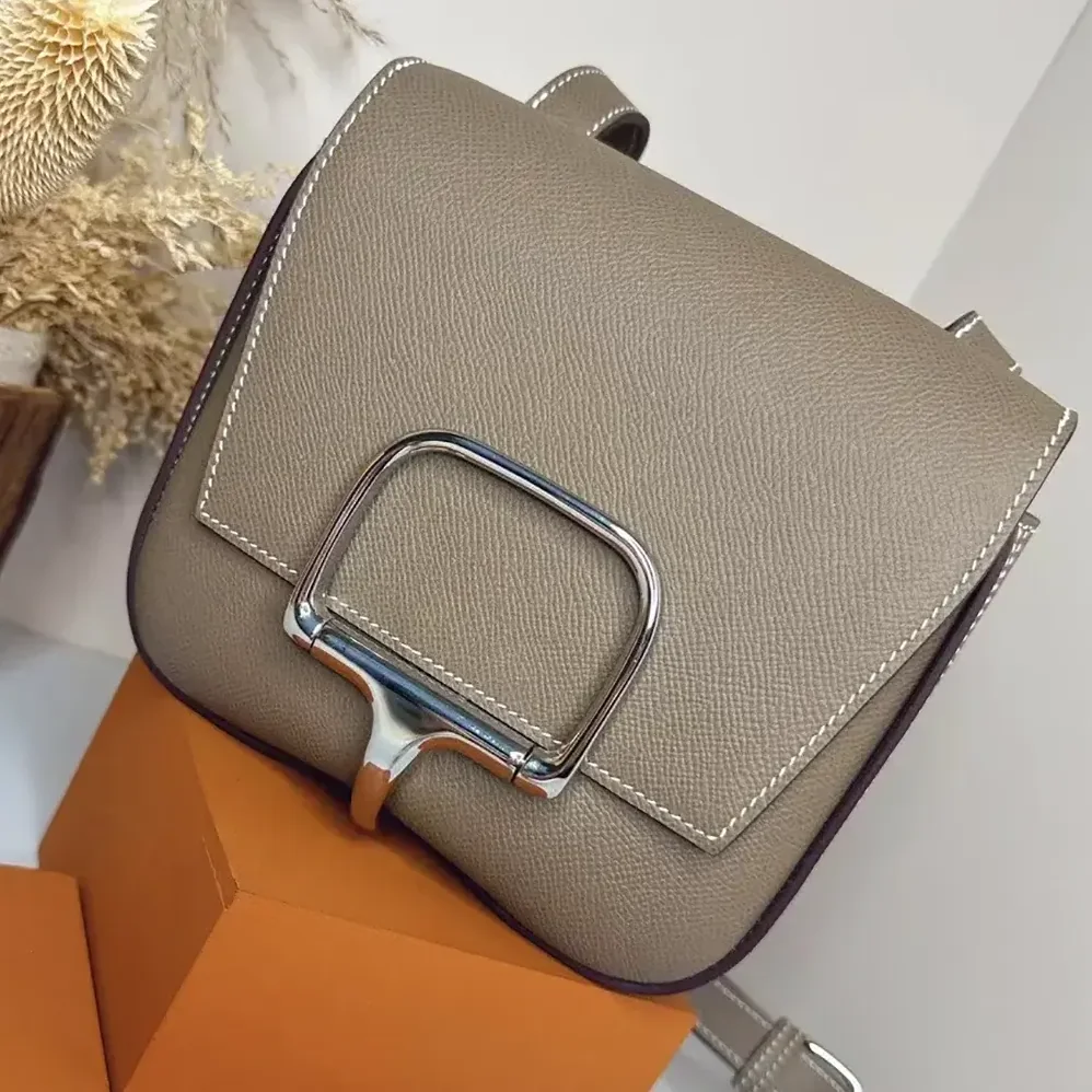 Hermes Della Cavalleria Mini Bag Epsom Leather for Women in Grey/Silver Hermes Della Cavalleria Mini Bag Epsom Leather for Women in Grey/Silver