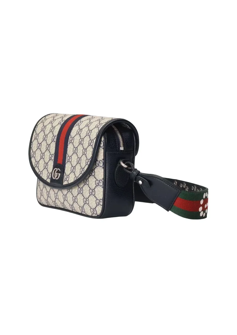 Gucci Ophidia GG Small Shoulder Bag Dark Blue in Beige Gucci Ophidia GG Small Shoulder Bag Dark Blue in Beige