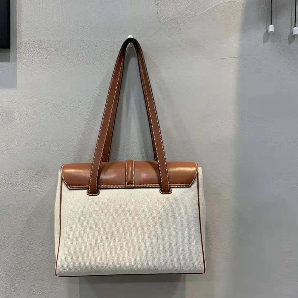 Celine Medium Soft 16 Bag in Textile and Calfskin for Women Celine Medium Soft 16 Bag in Textile and Calfskin for Women