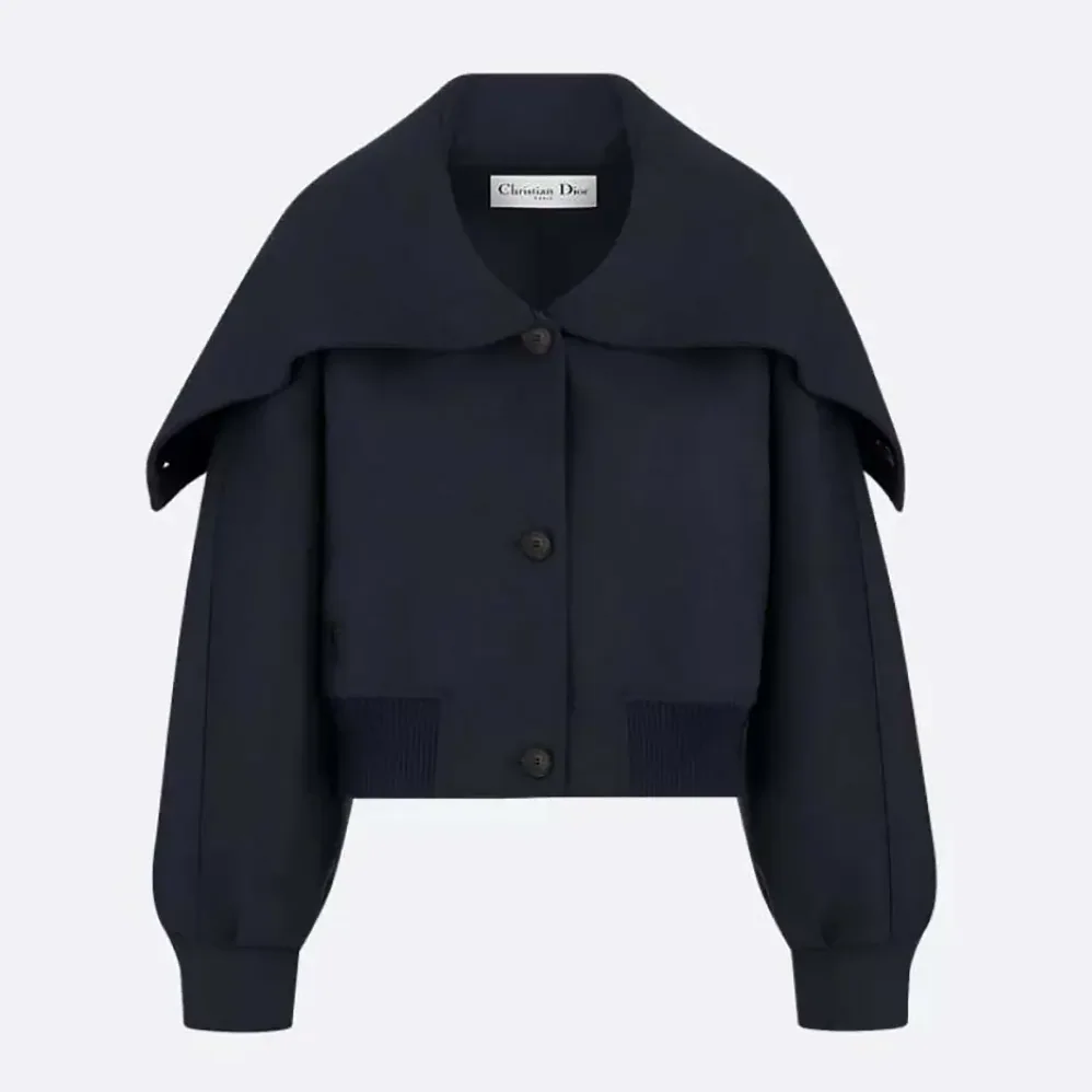 Dior Bomber Jacket with Oversized Collar for Women Dior Bomber Jacket with Oversized Collar for Women