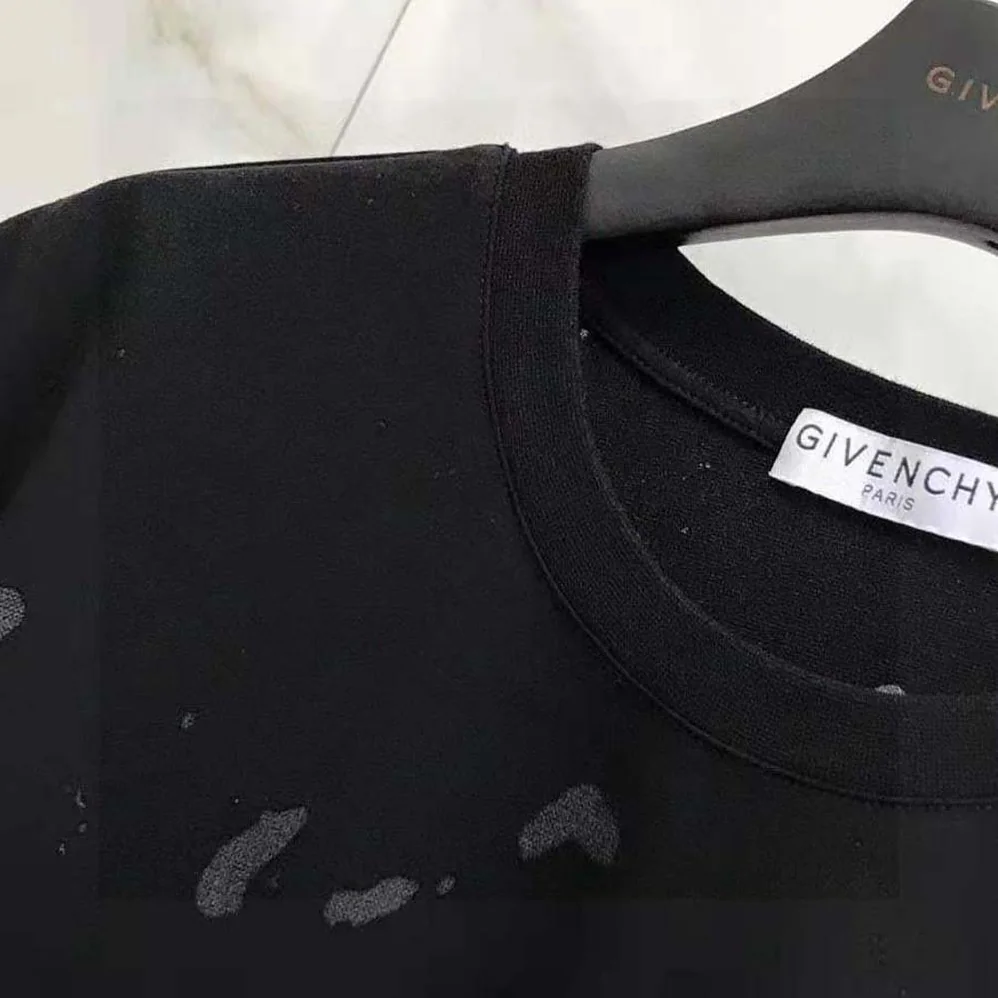 Givenchy Paris Destroyed T-Shirt for Men in Black Givenchy Paris Destroyed T-Shirt for Men in Black