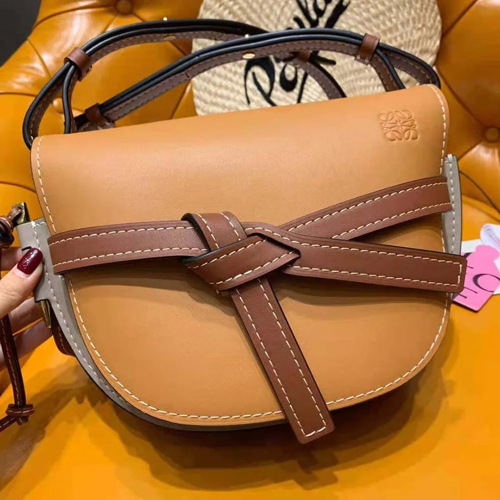 Loewe Small Gate Bag in Soft Calfskin for Women in Brown Loewe Small Gate Bag in Soft Calfskin for Women in Brown