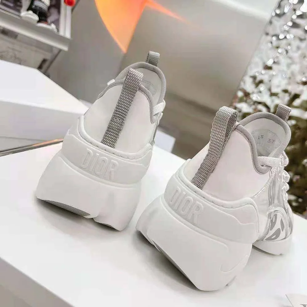 Dior D-connect Sneaker White Dior Spatial Printed Reflective Technical Fabric for Women Dior D-connect Sneaker White Dior Spatial Printed Reflective Technical Fabric for Women