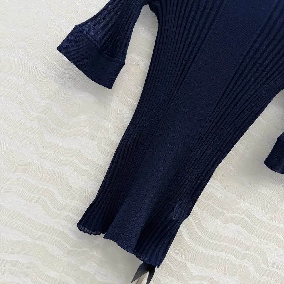 Miu Miu Ribbed Knit Wool Sweater for Women