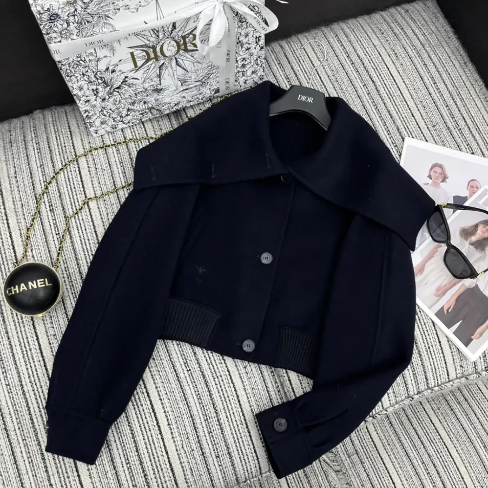 Dior Bomber Jacket with Oversized Collar for Women Dior Bomber Jacket with Oversized Collar for Women