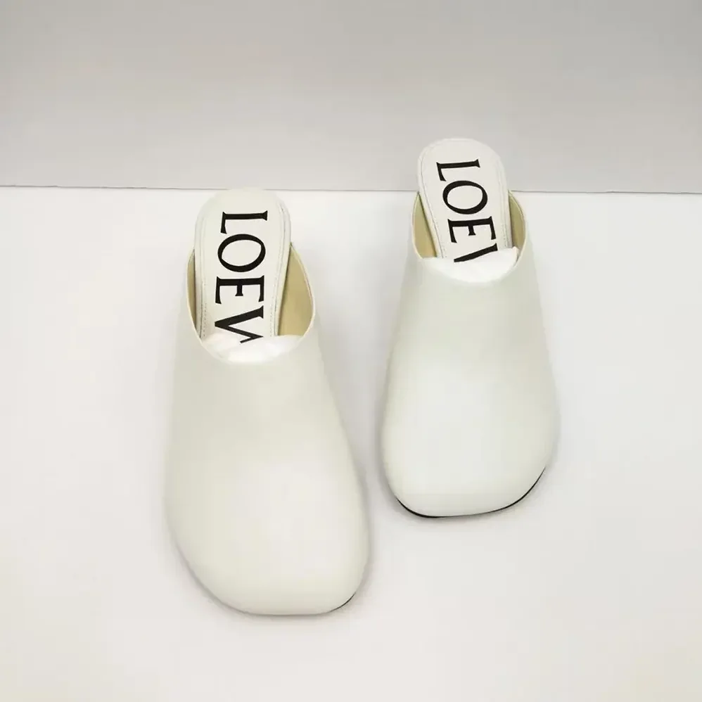 Loewe Toy Mule in Goatskin for Women in White Loewe Toy Mule in Goatskin for Women in White
