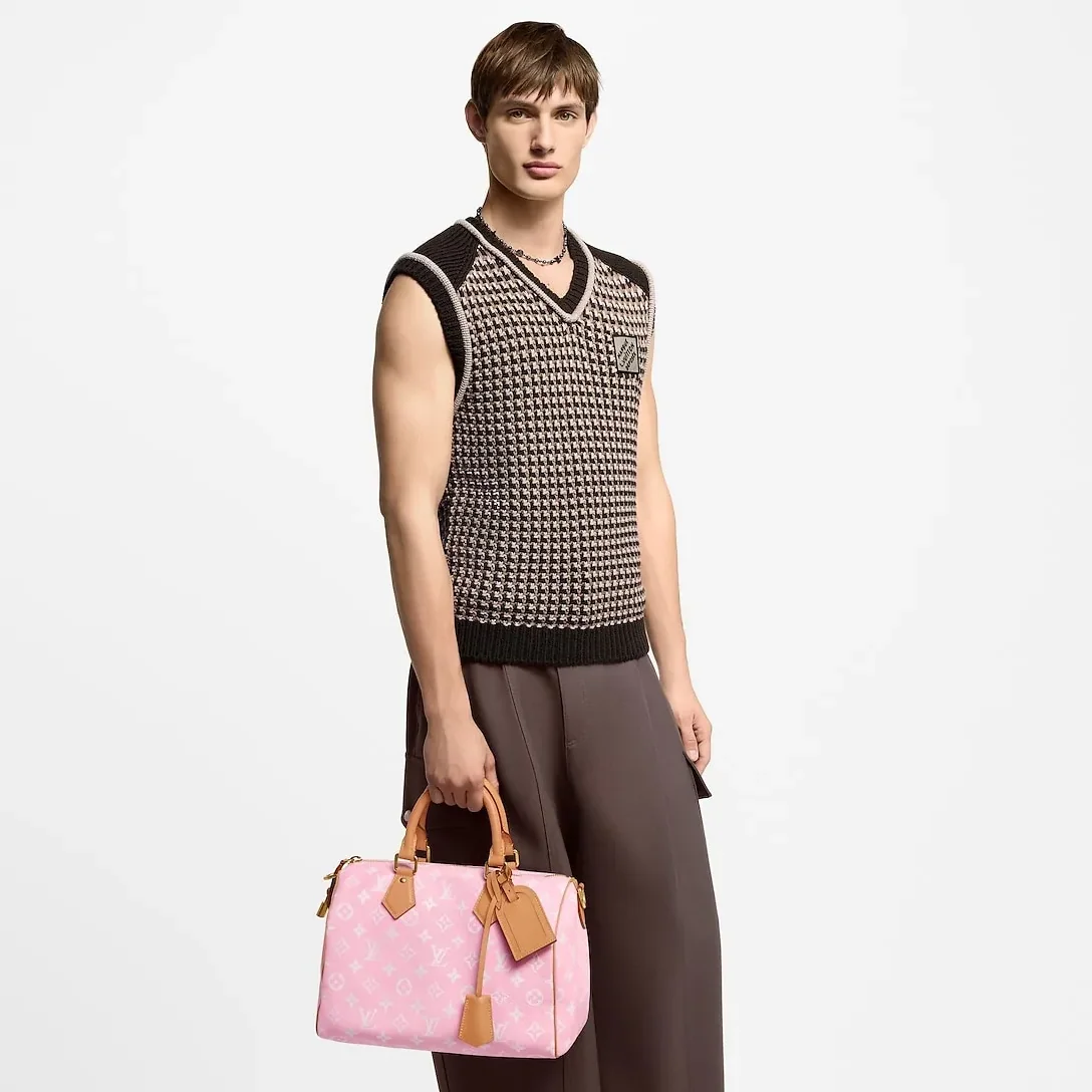 Louis Vuitton Speedy P9 Bandouliere 30 Top Handle Bag in Candy Pink Gold Hardware