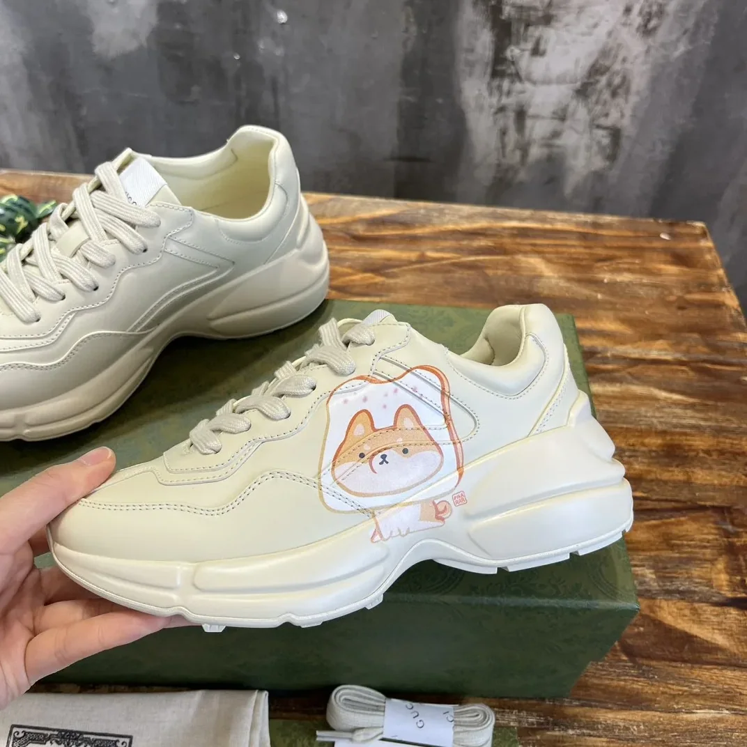 Gucci Rhyton Sneaker With Animal Print White Gucci Rhyton Sneaker With Animal Print White