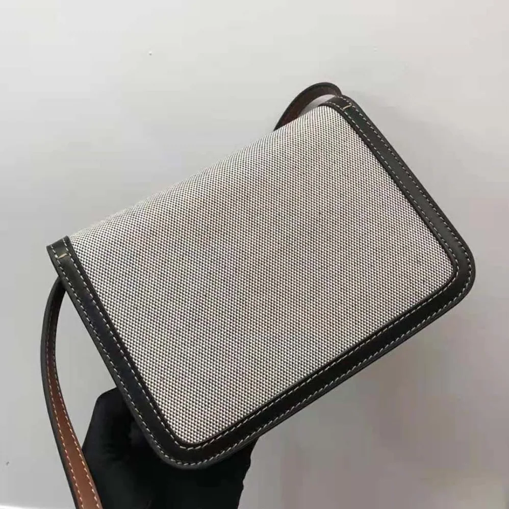 Burberry Small Tri-tone Canvas and Leather TB Bag for Women in Black Burberry Small Tri-tone Canvas and Leather TB Bag for Women in Black