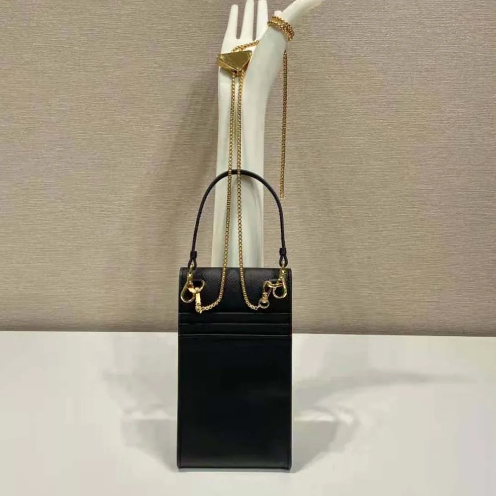 Prada Saffiano Leather Mini-Bag for Women in Black