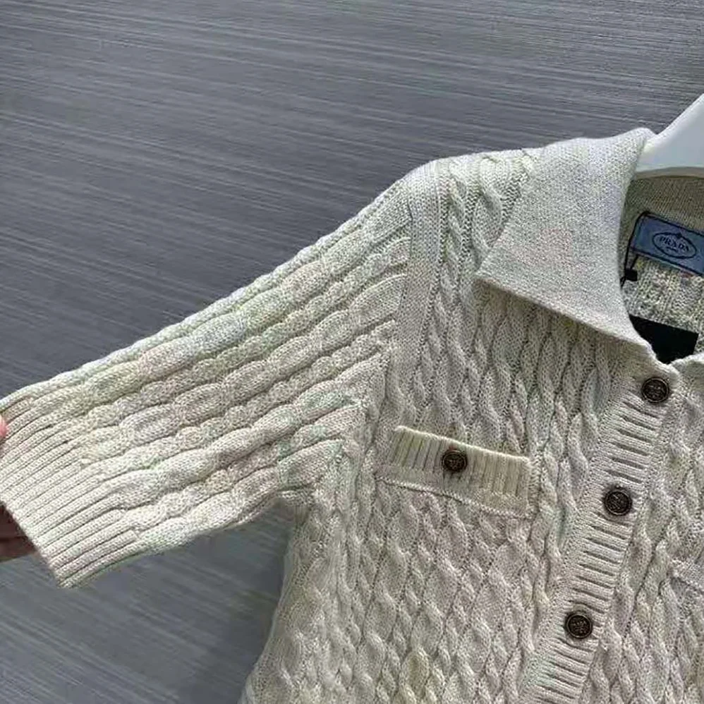 Prada Cable for Women in Knit Cotton Sweater