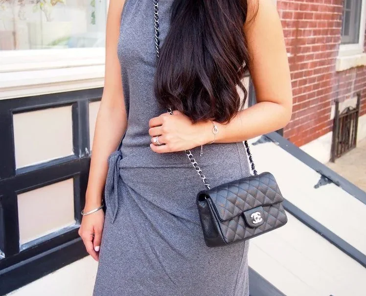 Chanel Classic Mini Crossbody Bag in Black Gold Hardware