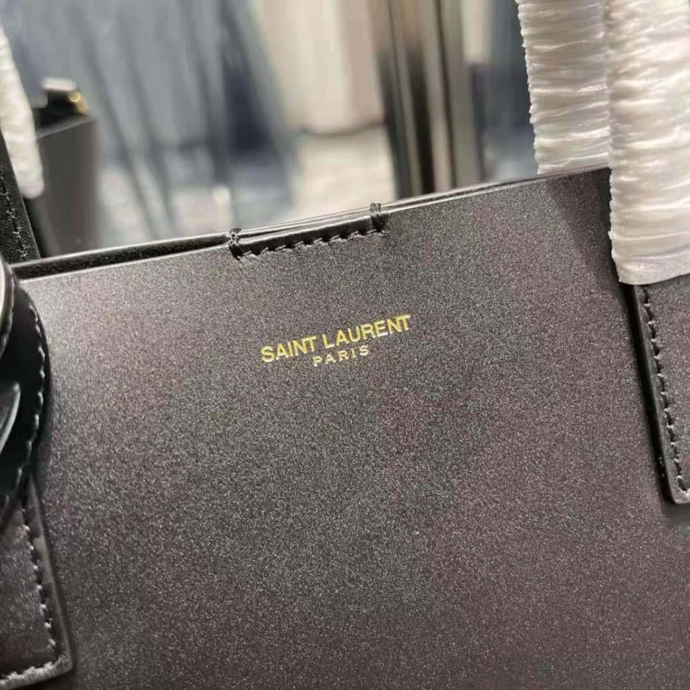 Saint Laurent YSL Shopping Saint Laurent Toy in Supple Leather for Women in Black Saint Laurent YSL Shopping Saint Laurent Toy in Supple Leather for Women in Black