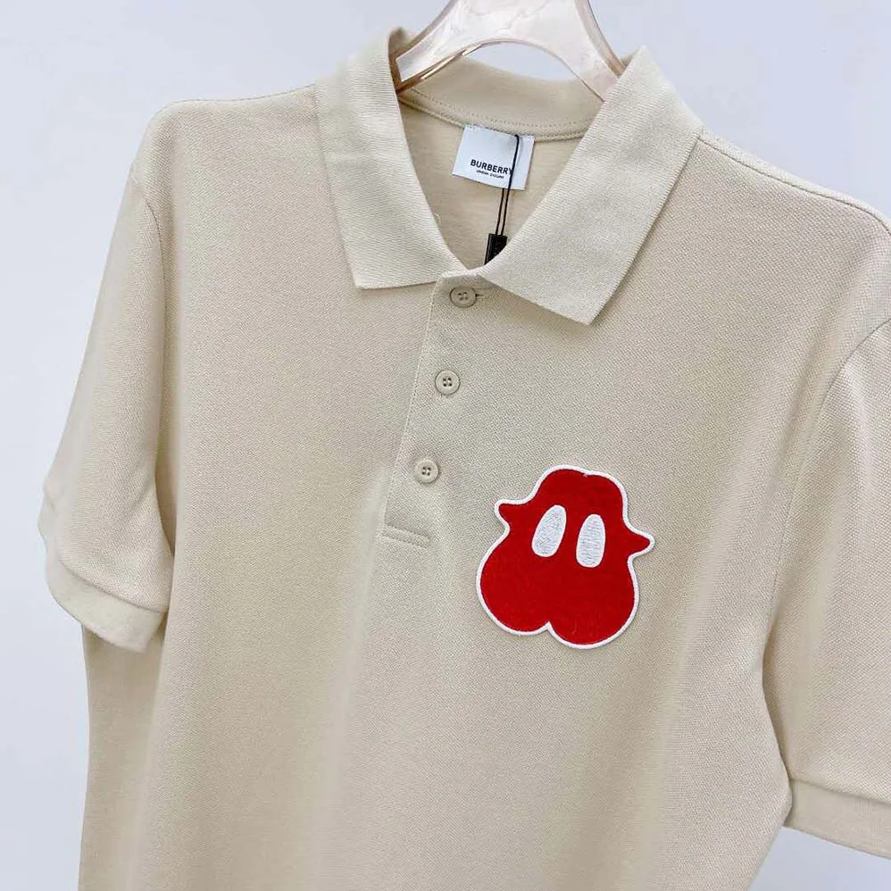 Burberry Monster Graphic Cotton Pique Oversized Polo Shirt for Men in Sandy