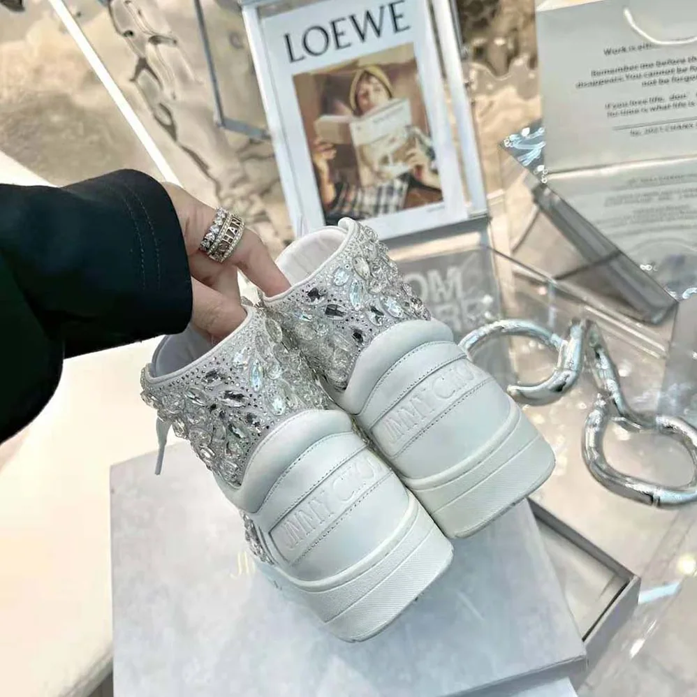 Jimmy Choo Hawaii Hi Top/F White Nappa Leather High for Women in Top Trainers Jimmy Choo Hawaii Hi Top/F White Nappa Leather High for Women in Top Trainers