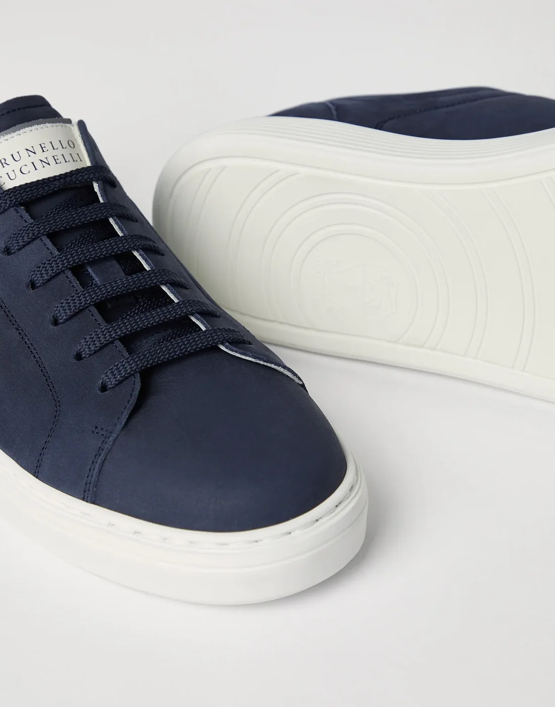 Brunello Cucinelli Nubuck Calfskin Sneakers Blue Loafers - 252MZUDBTJ264