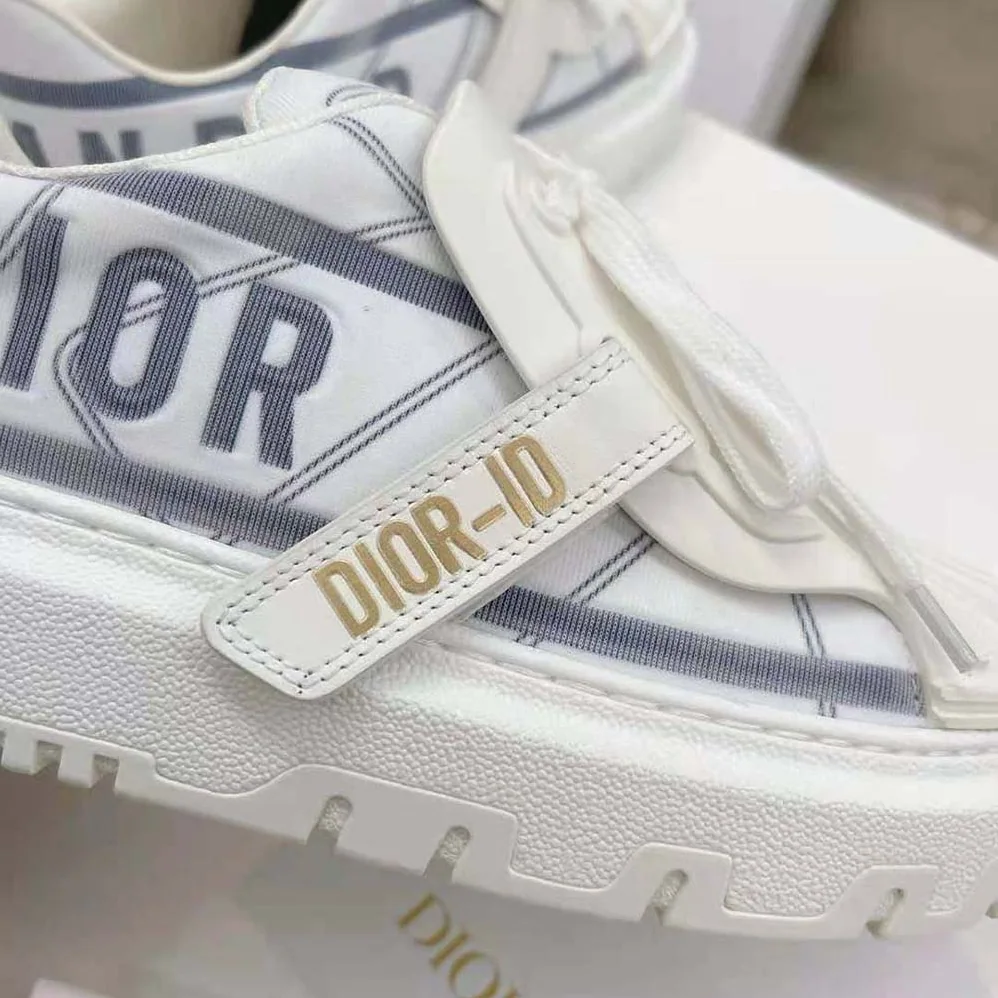 Dior Dior-id Sneaker White and French Blue Technical Fabric for Women Dior Dior-id Sneaker White and French Blue Technical Fabric for Women