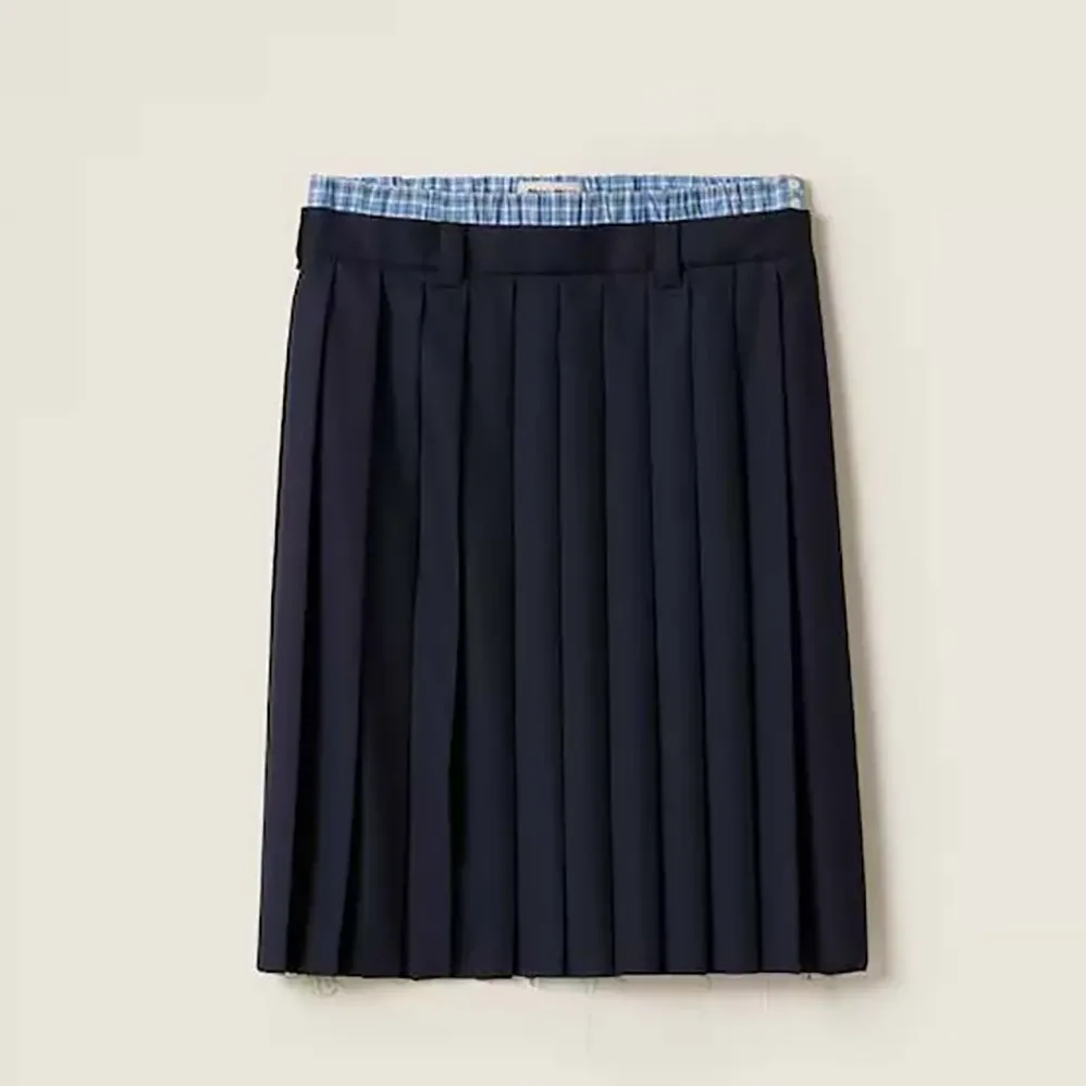Miu Miu Pleated Batavia Midi for Women in skirt