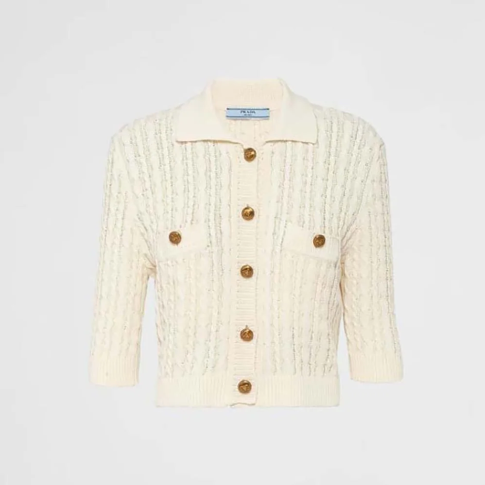 Prada Cable for Women in Knit Cotton Sweater