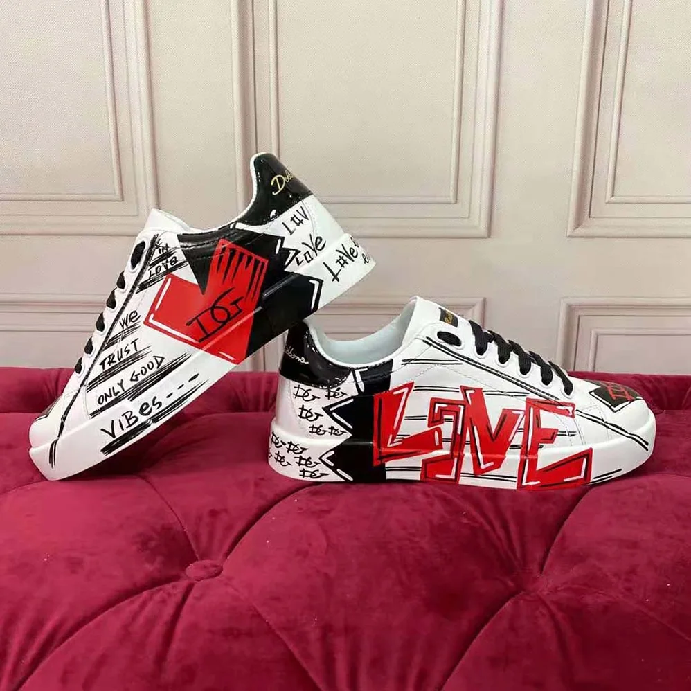 Dolce Gabbana D&G Limited Edition Valentine s Day Portofino Sneakers for Men Dolce Gabbana D&G Limited Edition Valentine s Day Portofino Sneakers for Men