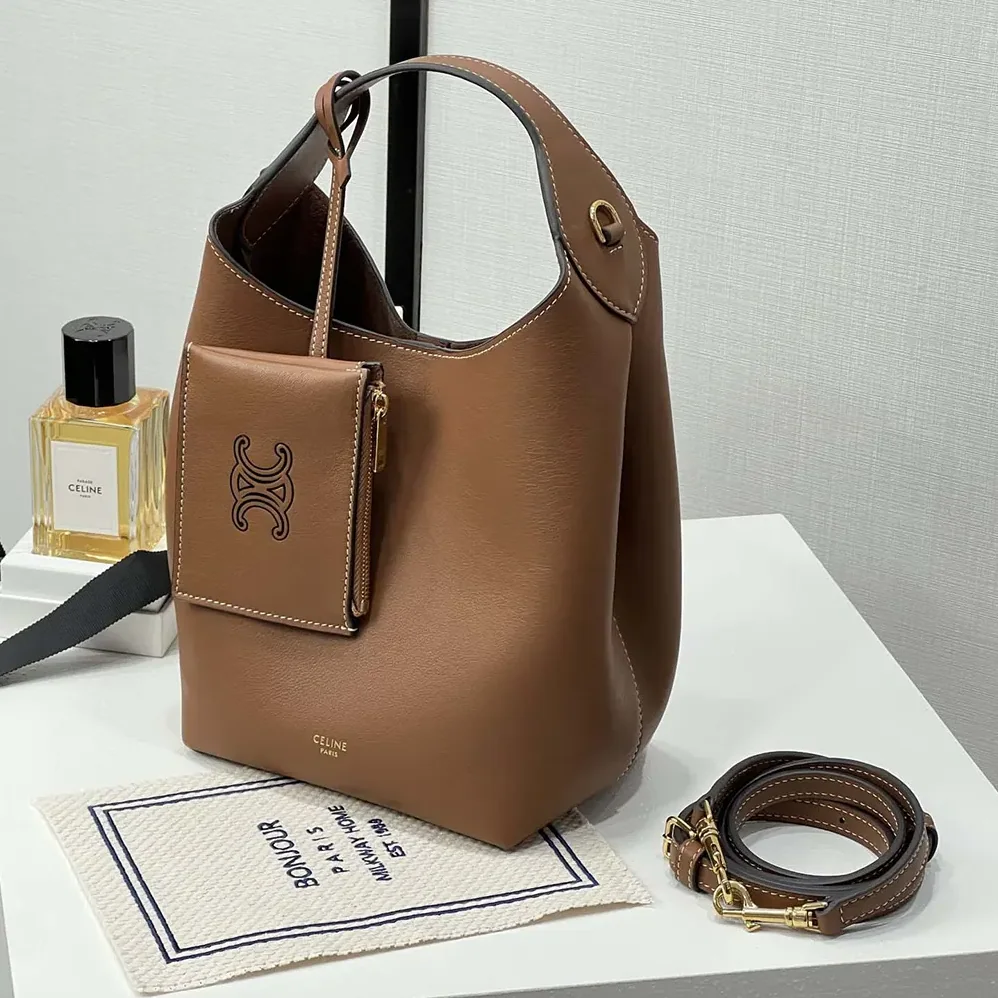 Celine Small Hobo in Supple Smooth Calfskin for Women in Tan Celine Small Hobo in Supple Smooth Calfskin for Women in Tan