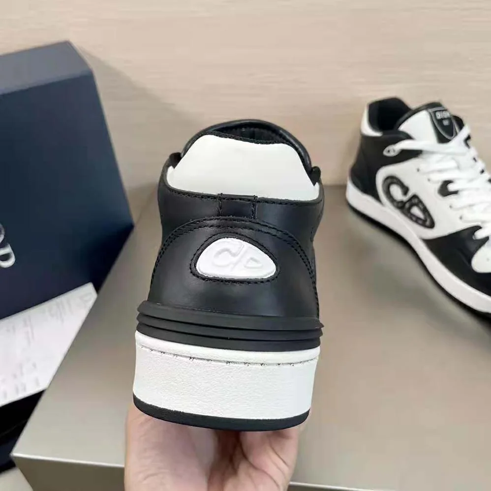 Dior B57 Mid-Top Sneaker Black and White Smooth Calfskin for Men Dior B57 Mid-Top Sneaker Black and White Smooth Calfskin for Men