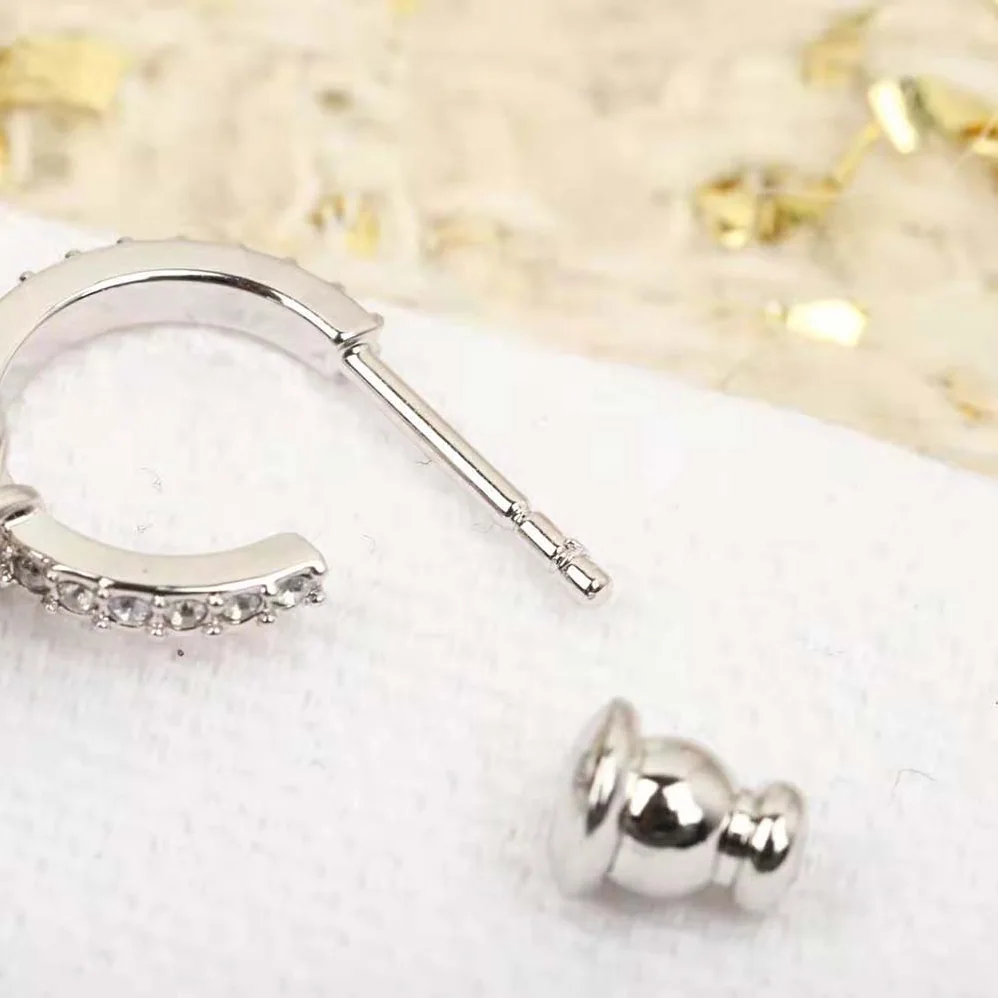Dior Clair D Lune Earrings Silver-Finish Metal and Silver for Women in Tone Crystals Dior Clair D Lune Earrings Silver-Finish Metal and Silver for Women in Tone Crystals