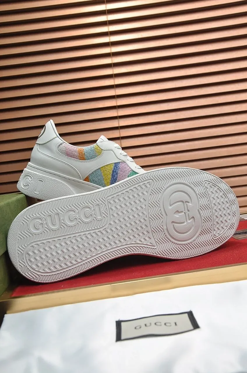 Gucci Sneaker With Pale Rainbow White for Men Gucci Sneaker With Pale Rainbow White for Men