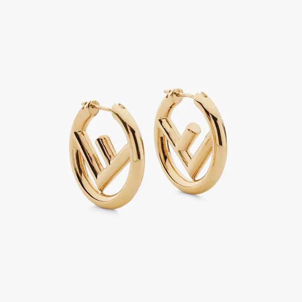 Fendi F Is Fendi Earrings Gold for Women in Colored Fendi F Is Fendi Earrings Gold for Women in Colored