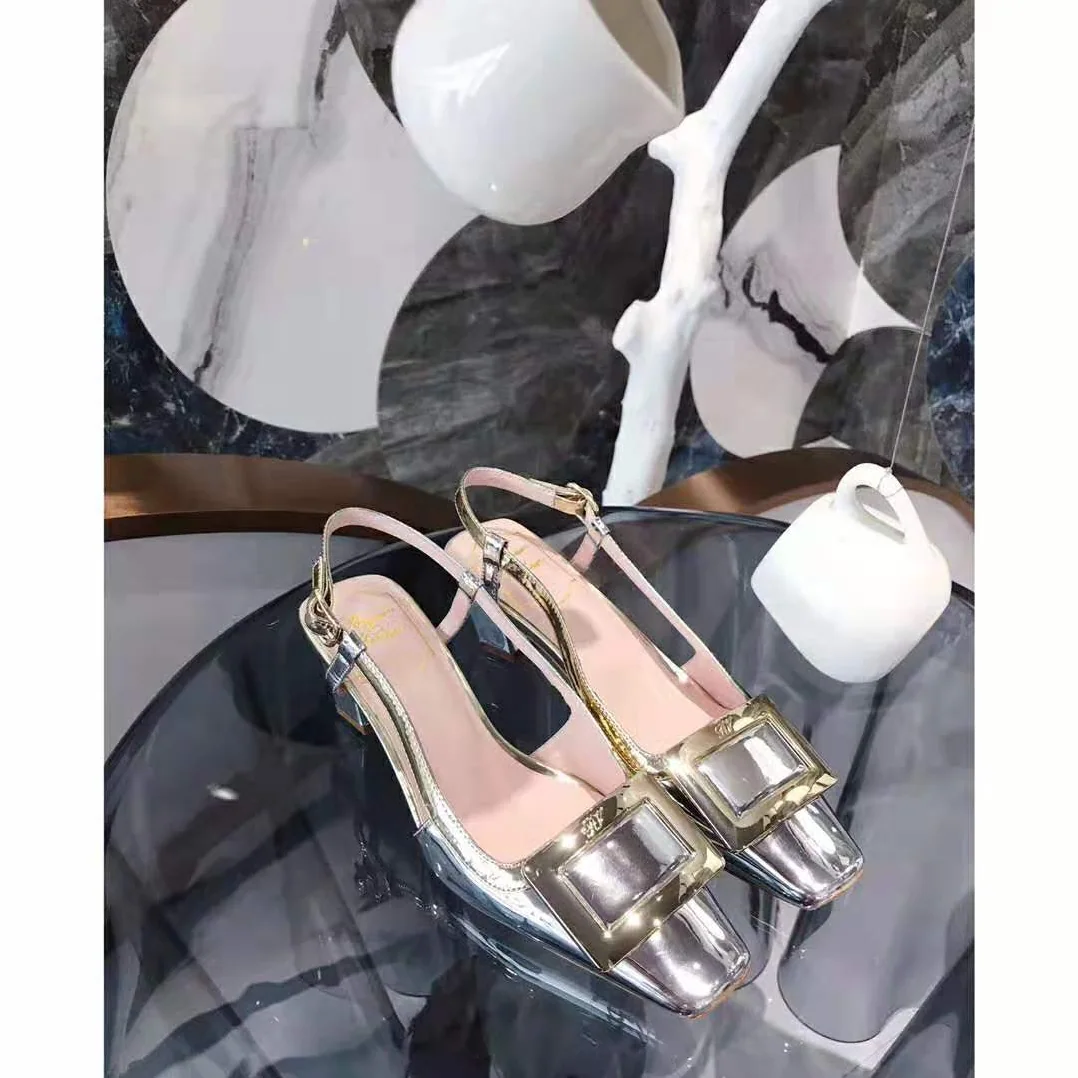 Roger Vivier Sling Back Vivier Pumps for Women in Silver Roger Vivier Sling Back Vivier Pumps for Women in Silver