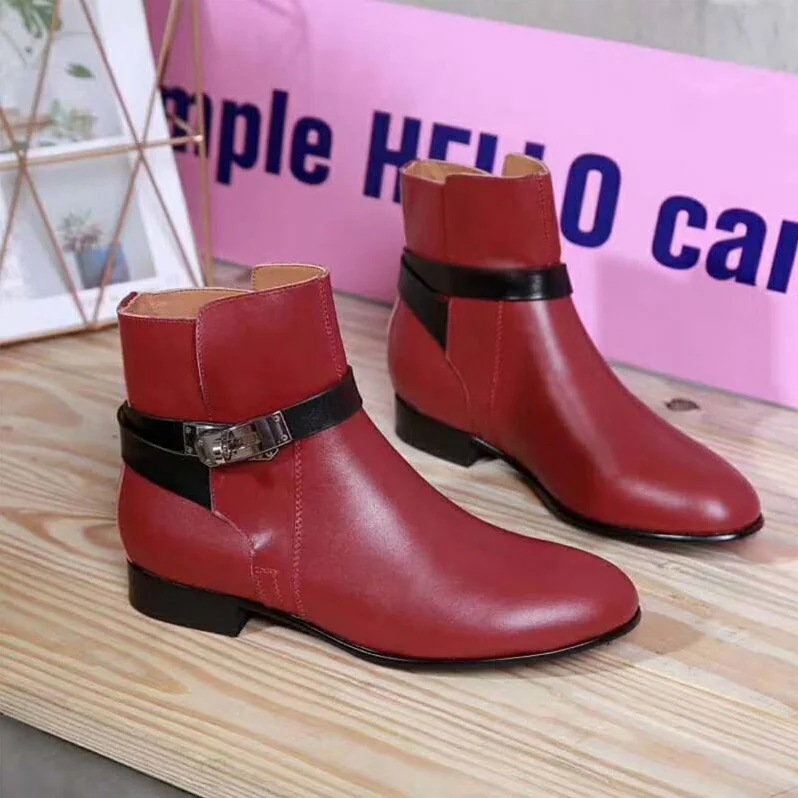 Hermes Shoes Neo Ankle Boot for Women in Maroon Hermes Shoes Neo Ankle Boot for Women in Maroon