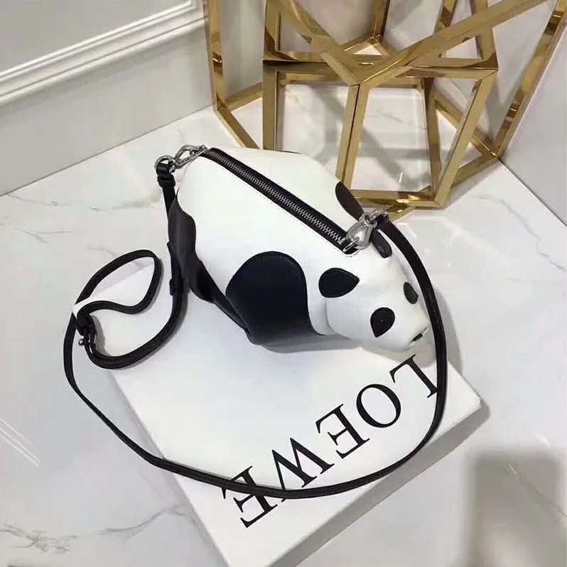 Loewe Panda Mini Bag Black White in Calfskin for Women Loewe Panda Mini Bag Black White in Calfskin for Women