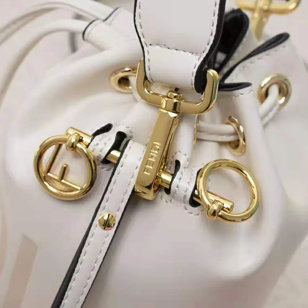 Fendi Mon Tresor Leather Mini Bag for Women in White Fendi Mon Tresor Leather Mini Bag for Women in White