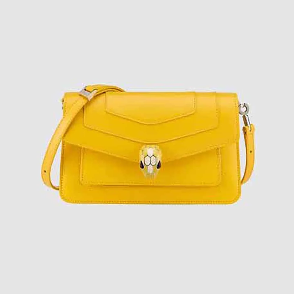 Bvlgari Serpenti Forever East-West Shoulder Bag for Women in Yellow Bvlgari Serpenti Forever East-West Shoulder Bag for Women in Yellow