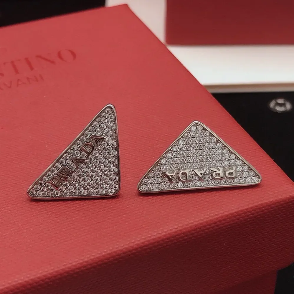Prada Crystal Logo Jewels Earring for Women