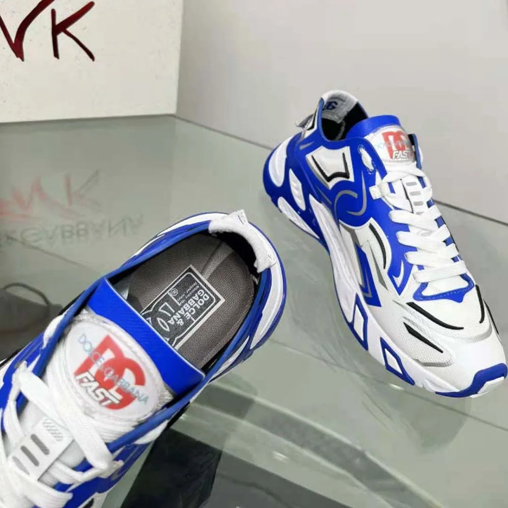 Dolce Gabbana D&G Mesh Fast Sneakers for Men in Blue Dolce Gabbana D&G Mesh Fast Sneakers for Men in Blue
