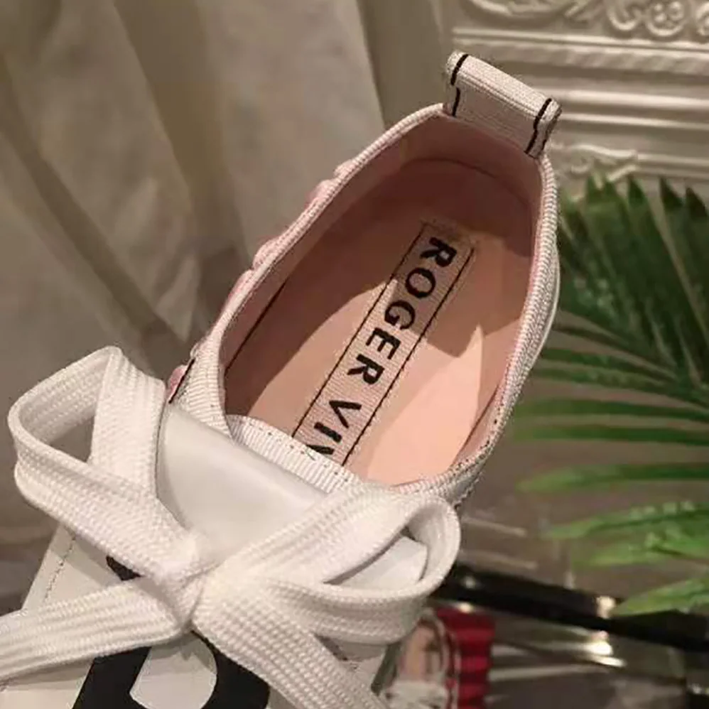 Roger Vivier Call Me Vivier Patch Sneakers for Women in Silver