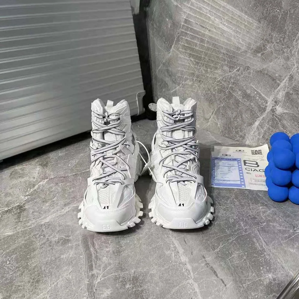 Balenciaga Track Hike Sneaker in White Mesh and Nylon for Women Balenciaga Track Hike Sneaker in White Mesh and Nylon for Women