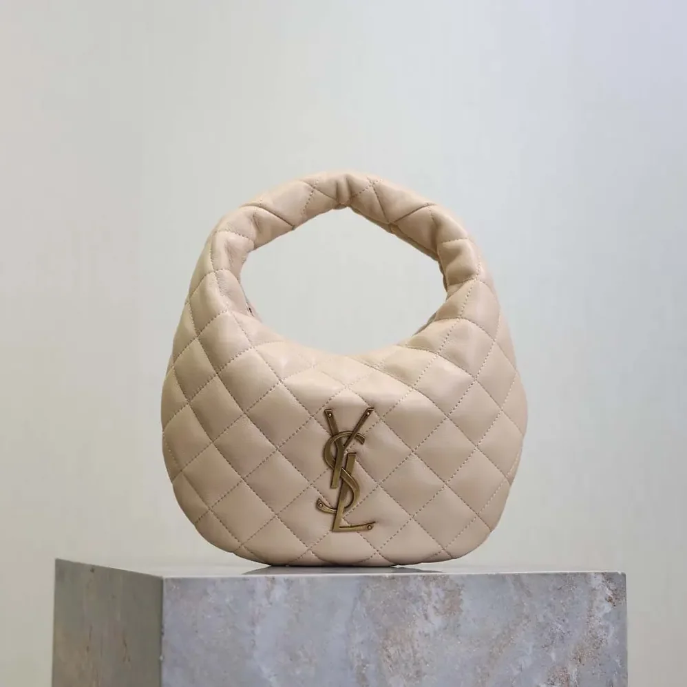 Saint Laurent YSL Icarino In Quilted Nappa for Women in Beige Saint Laurent YSL Icarino In Quilted Nappa for Women in Beige