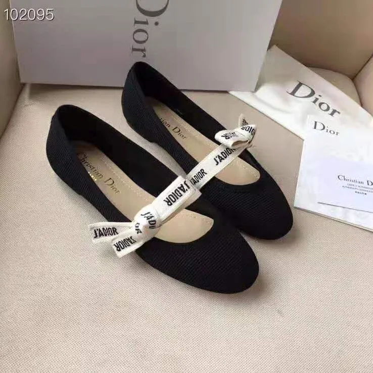 Dior Miss J'adior Ballet Flat in Technical Canvas for Women in Black Dior Miss J'adior Ballet Flat in Technical Canvas for Women in Black