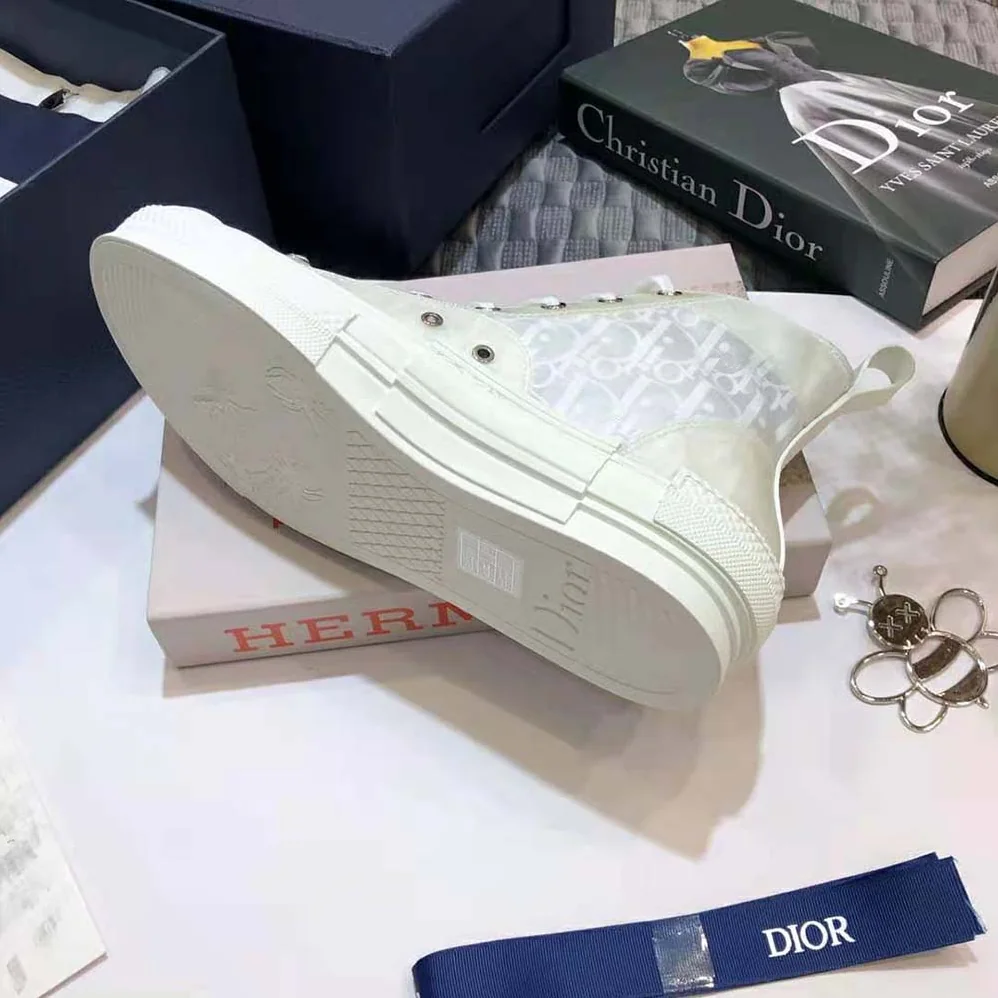 Dior B23 High-Top Sneaker White Dior Oblique Canvas for Men