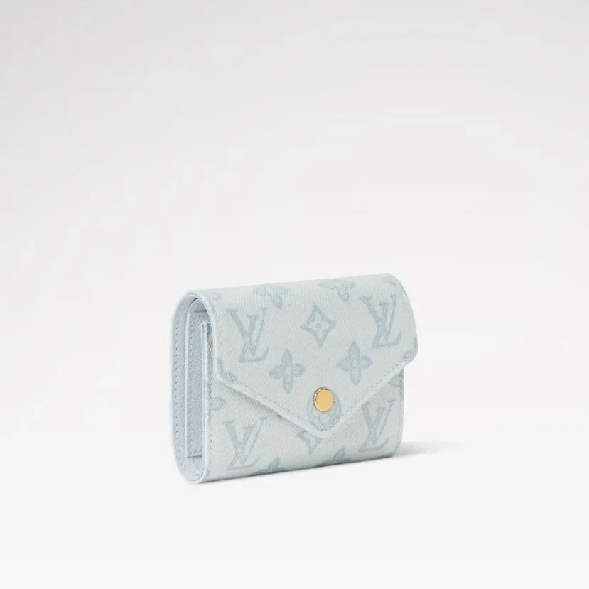 Louis Vuitton Victorine Wallet Monogram Origine Bleu Courrier /
