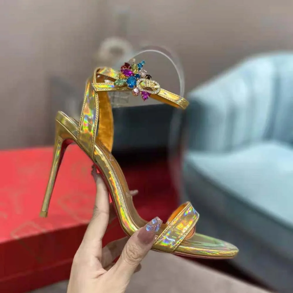 Christian Louboutin Goldie Joli 100 mm Heel Height for Women in Yellow Christian Louboutin Goldie Joli 100 mm Heel Height for Women in Yellow
