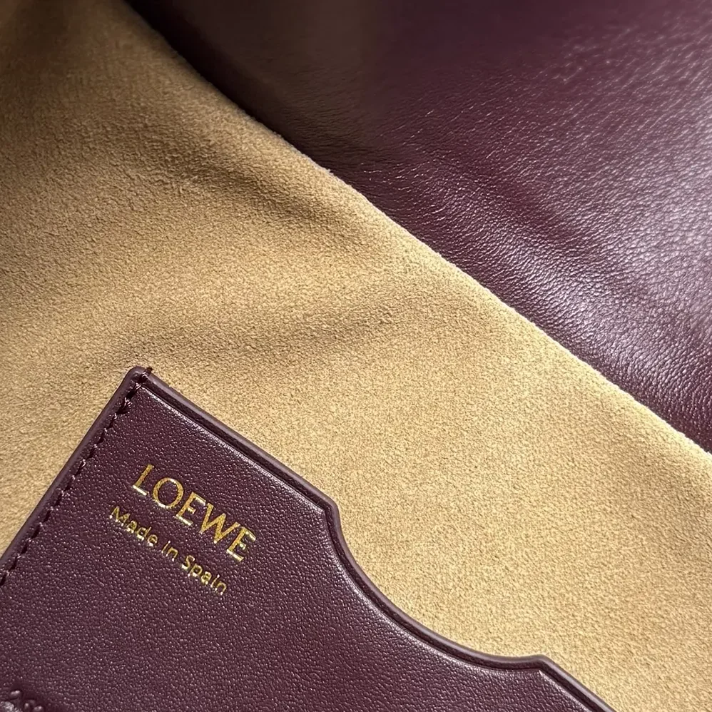 Loewe Medium Ola Bag in Smooth Calfskin for Women in Dark Burgundy Loewe Medium Ola Bag in Smooth Calfskin for Women in Dark Burgundy