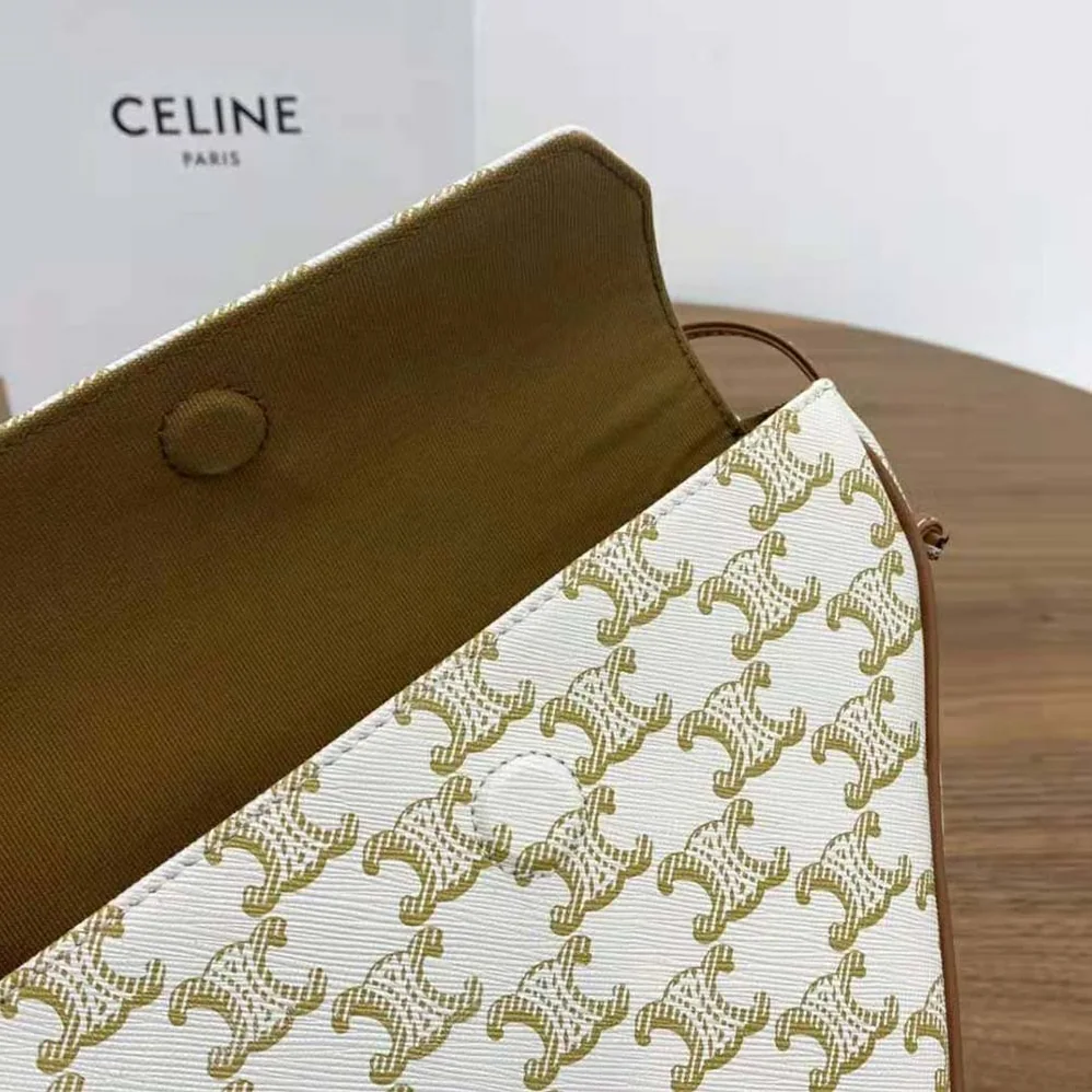 Celine Triangle Bag in Triomphe Canvas with Celine Print for Women Celine Triangle Bag in Triomphe Canvas with Celine Print for Women