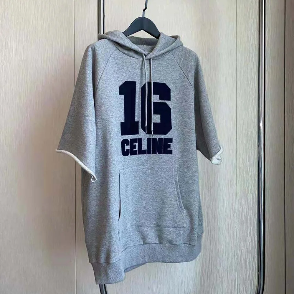 Celine Celine 16 Hoodie Dress in Cotton Fleece for Women Celine Celine 16 Hoodie Dress in Cotton Fleece for Women