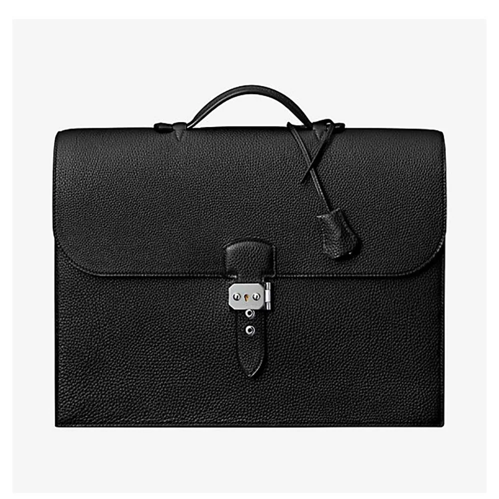 Hermes Sac A Depeches 38 Briefcase for Men in Black Hermes Sac A Depeches 38 Briefcase for Men in Black