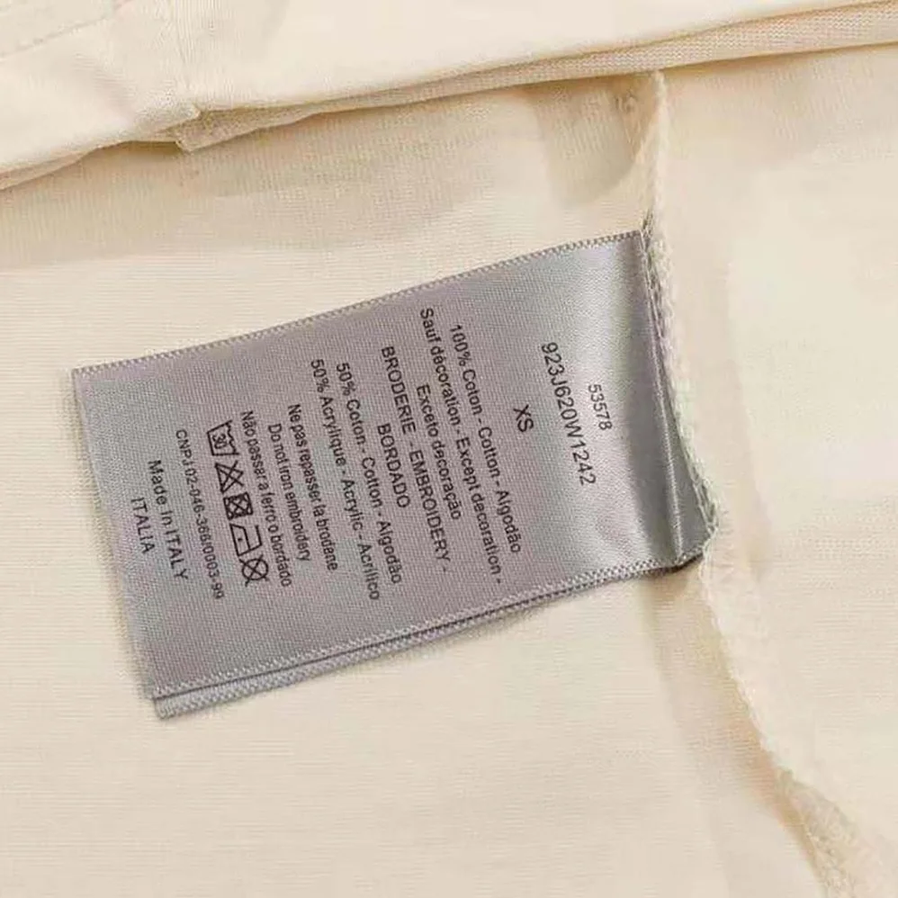 Dior T-Shirt Ecru Cotton Jersey and Linen with Dior Bandana Motif for Women